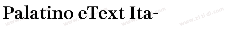Palatino eText Ita字体转换 Palatino eText Ita字体转换